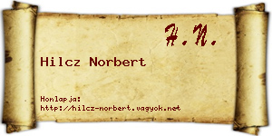 Hilcz Norbert névjegykártya